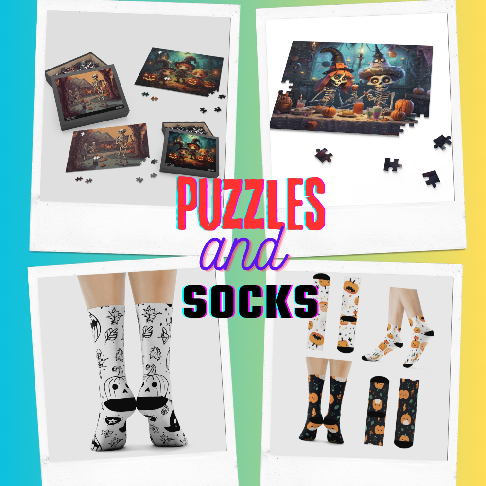 Halloween Puzzles & Socks