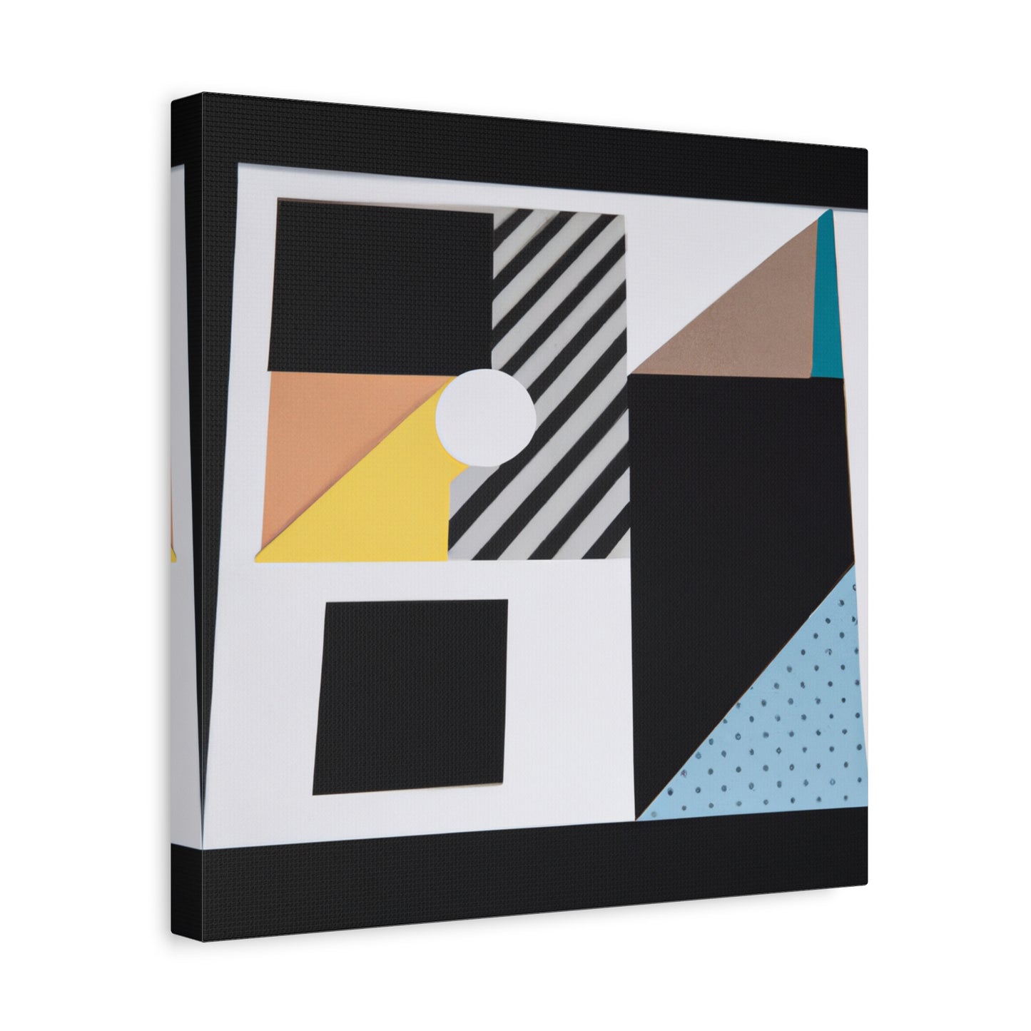 "Square Serenity" - Framed Canvas Print Colourful Wall Art