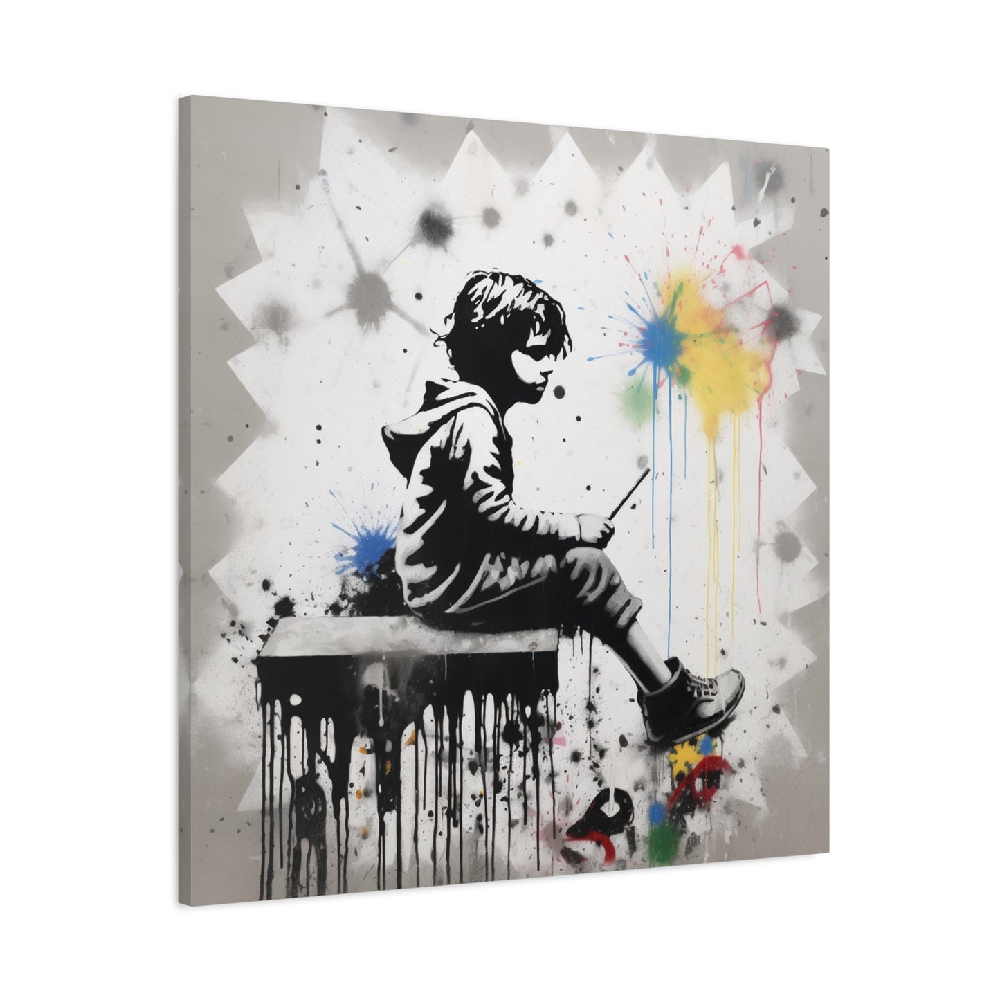 AI Banksy Fusion - Canvas