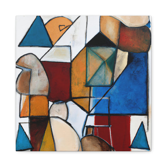 "Cubist Canvas Creations" - Framed Canvas Print Colourful Wall Art