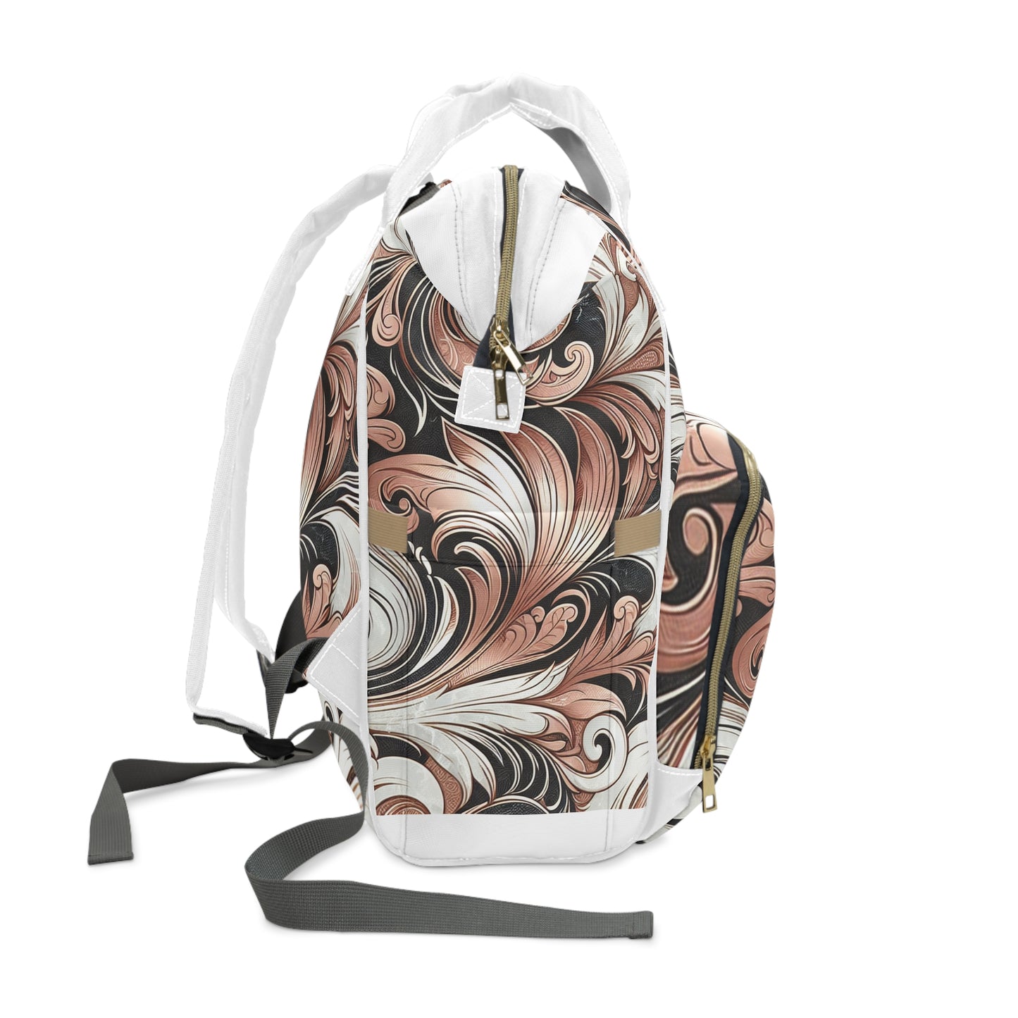"Rose Gold Swirl Pack" - Laptop Backpack Rucksack Bag for Men Women, Water Resistant