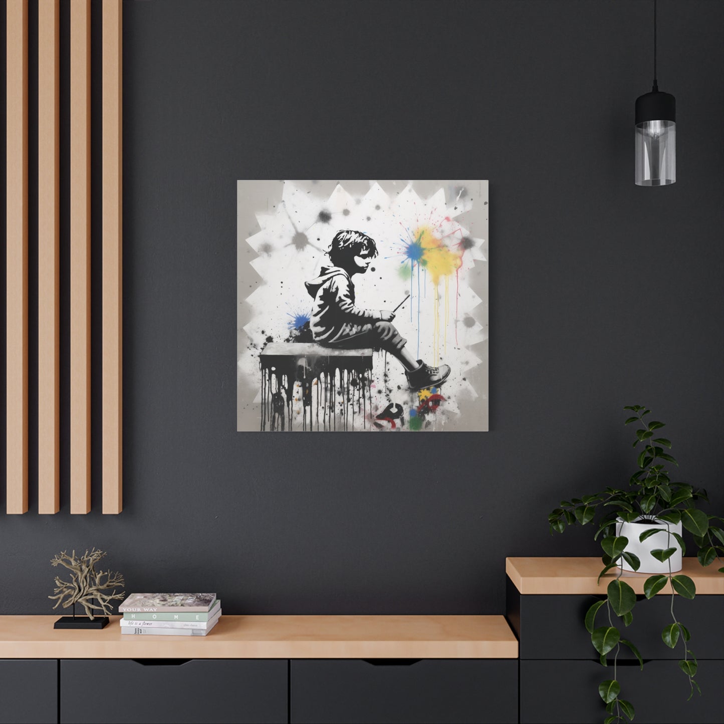 AI Banksy Fusion - Canvas