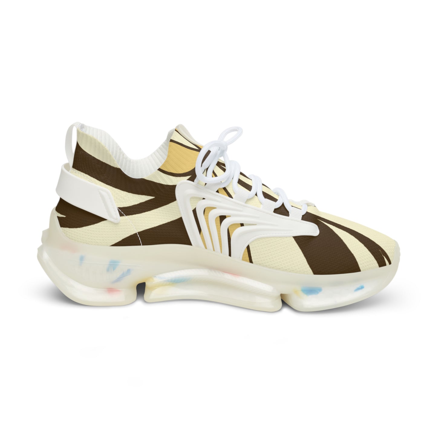 "Deco Dazzle: Metallic Accented Sports Sneaker with Art Deco-inspired Motifs" - Shoes Athletic Tennis Sneakers Sports Walking Shoes