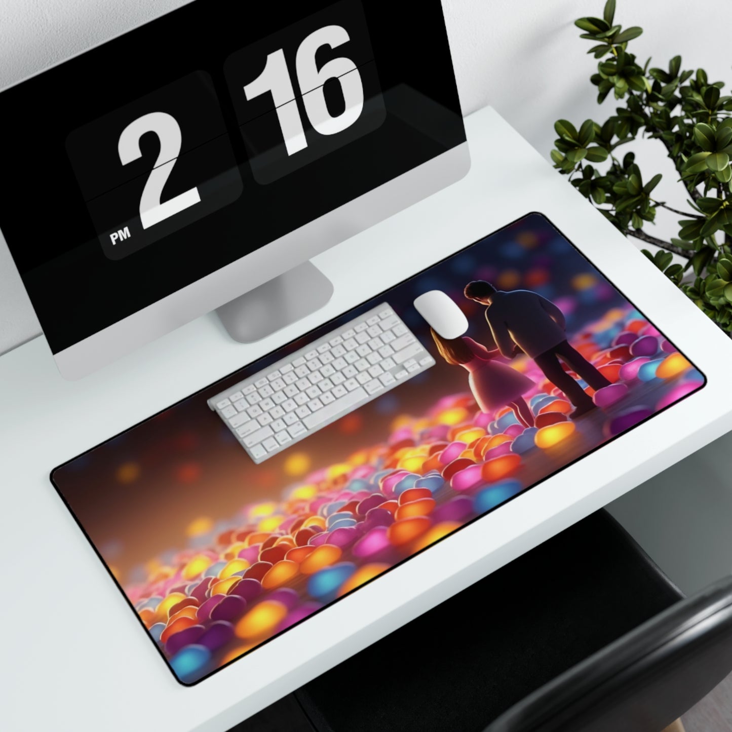 "Vibrant Workspace Pad" - Rectangular Large Extended Gaming Computer Mouse Pad