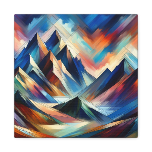 "Mystic Summit" - Framed Canvas Print Colourful Wall Art