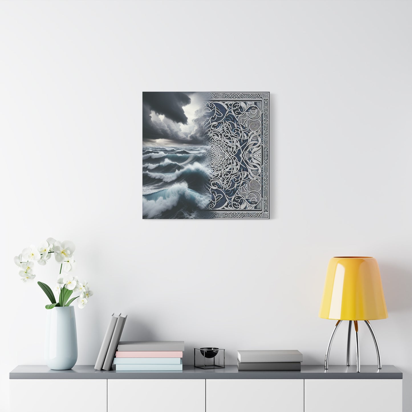 "Tempestuous Seascape"
"Islamic Geo Maze" - Framed Canvas Print Colourful Wall Art