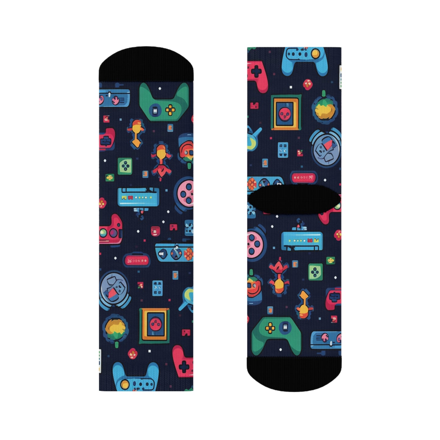 "Emojiful Crew Socks: Add a Pop of Fun to Your Step with Adorable Emoji and Patterned Designs!" - Men and Women Crew Socks Combed Athletic Sports Casual Classic