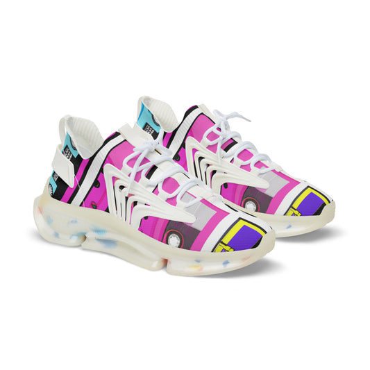 "Retro Beats Collection: Music-Themed Sneaker with Cassette Tape Design" - Shoes Athletic Tennis Sneakers Sports Walking Shoes