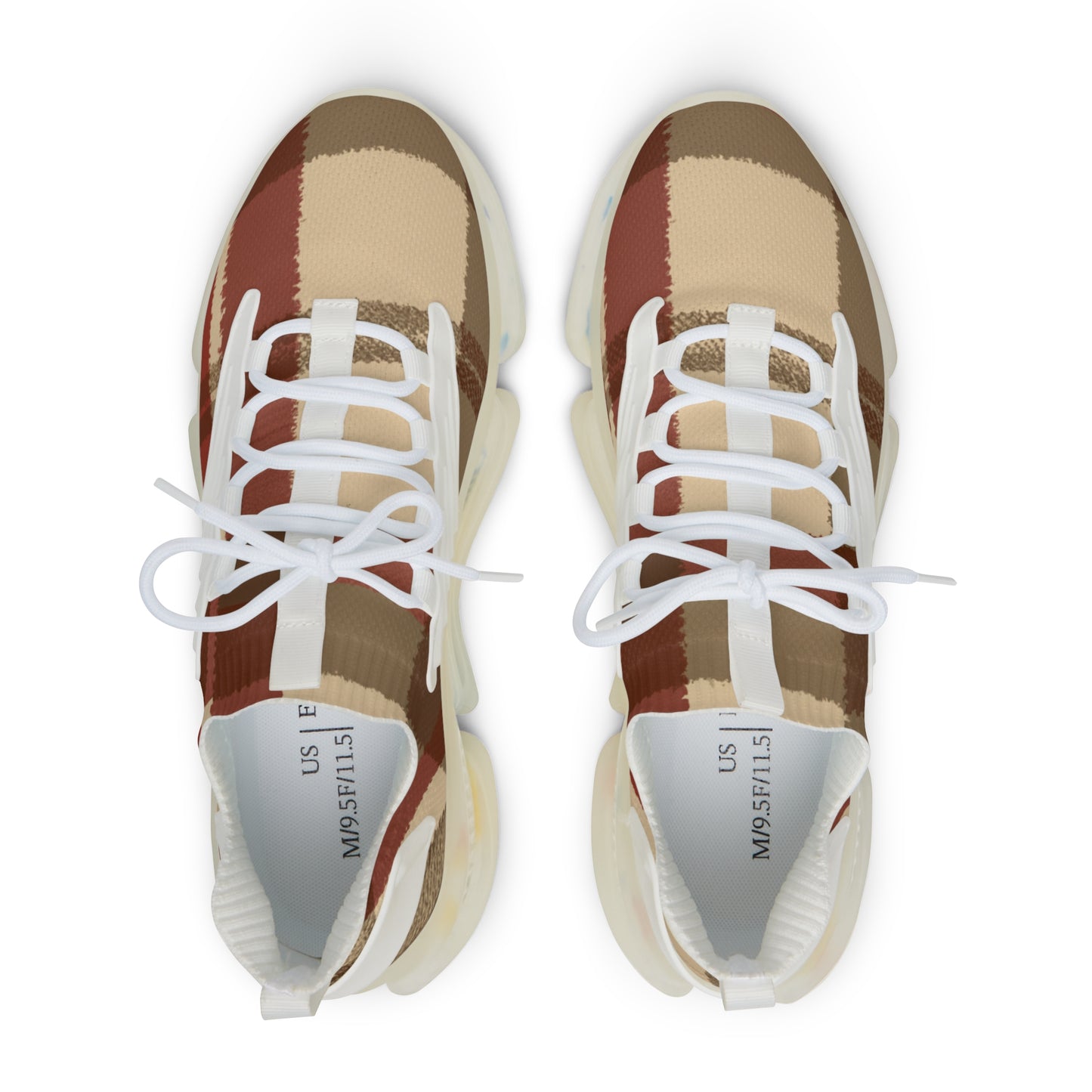 "Rustic Checkmate: The Ultimate Plaid-Inspired Sports Sneaker" - Shoes Athletic Tennis Sneakers Sports Walking Shoes
