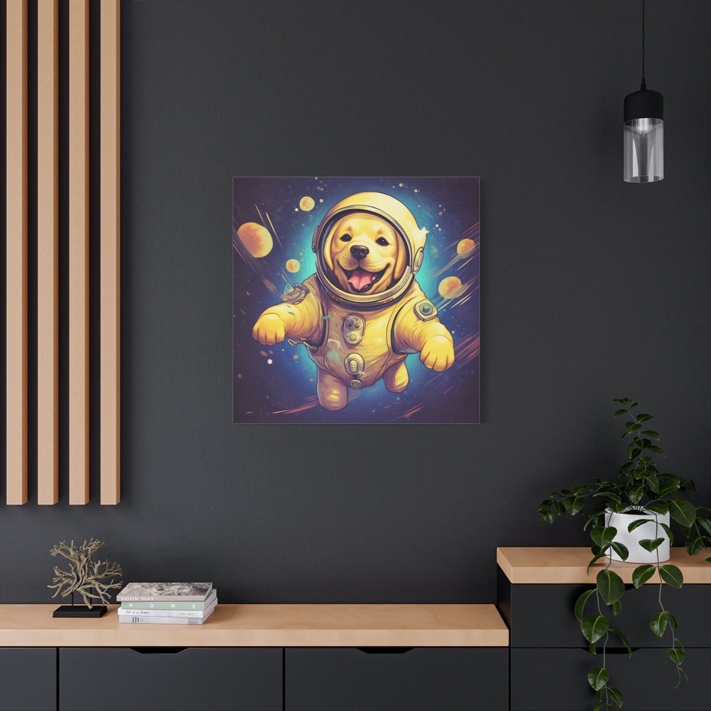 "CosmoPet Art" - Framed Canvas Print Colourful Wall Art