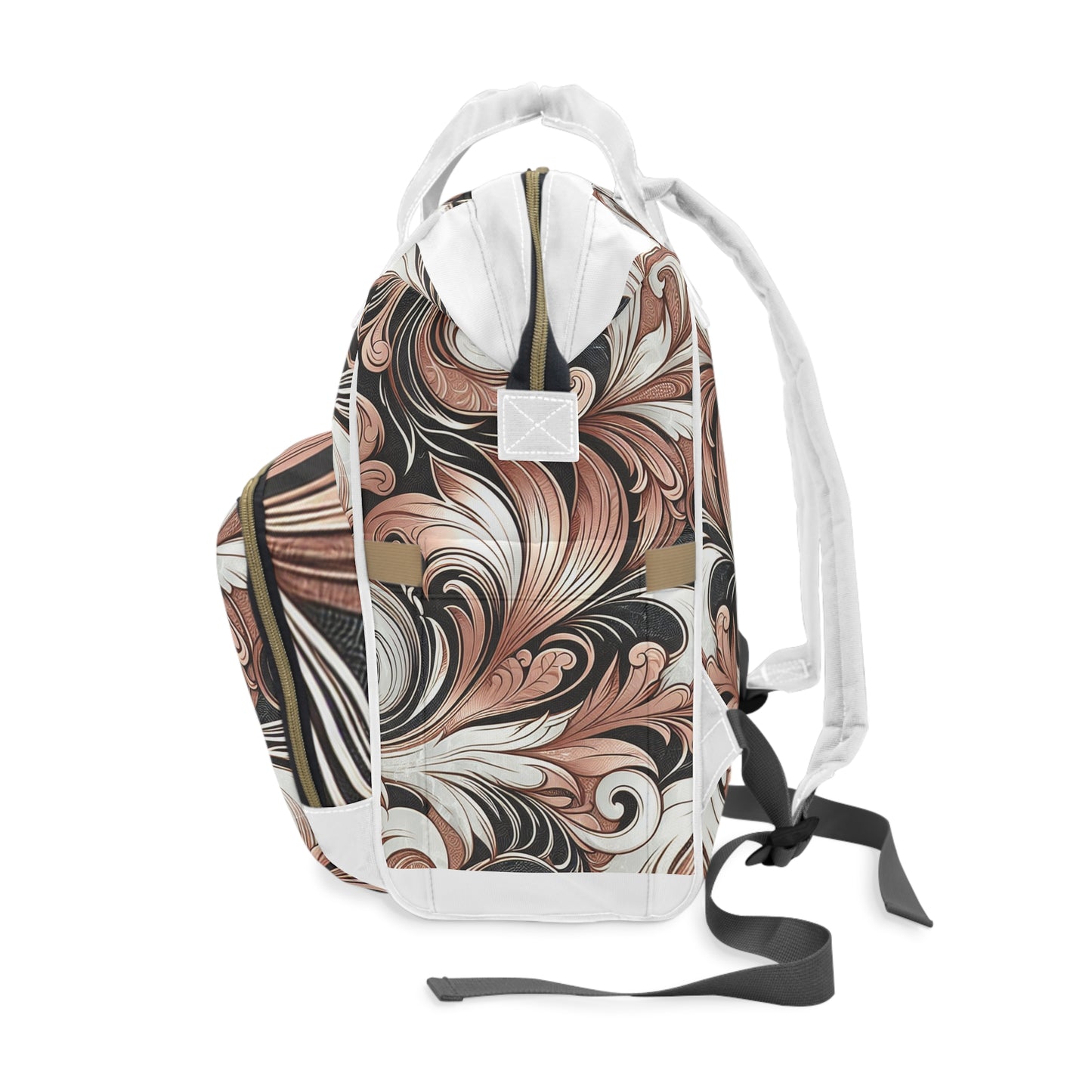 "Rose Gold Swirl Pack" - Laptop Backpack Rucksack Bag for Men Women, Water Resistant