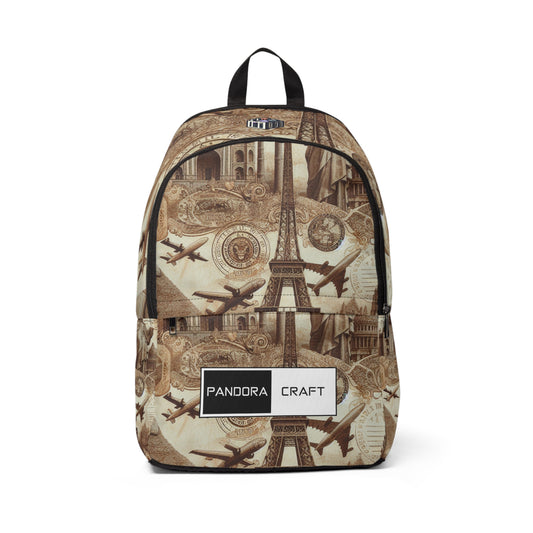 "World Wanderer" - Laptop Backpack Rucksack Bag for Men Women, Water Resistant