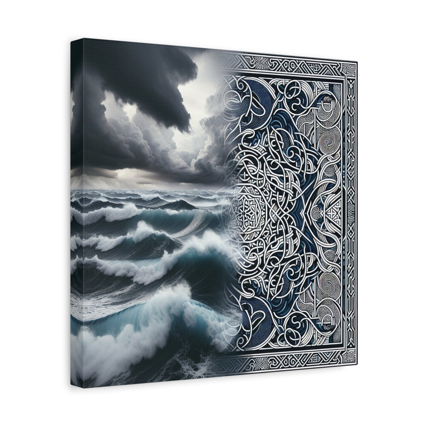 "Tempestuous Seascape"
"Islamic Geo Maze" - Framed Canvas Print Colourful Wall Art