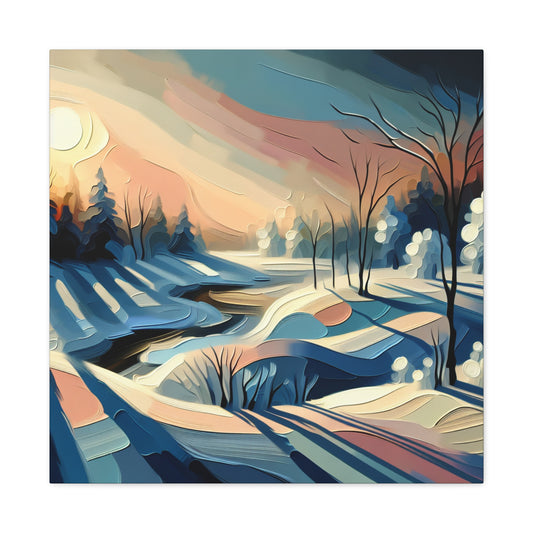 "Winter's Glow" - Framed Canvas Print Colourful Wall Art