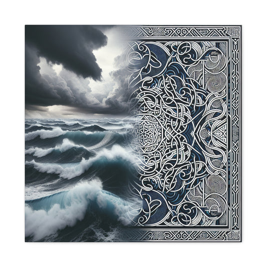 "Tempestuous Seascape"
"Islamic Geo Maze" - Framed Canvas Print Colourful Wall Art