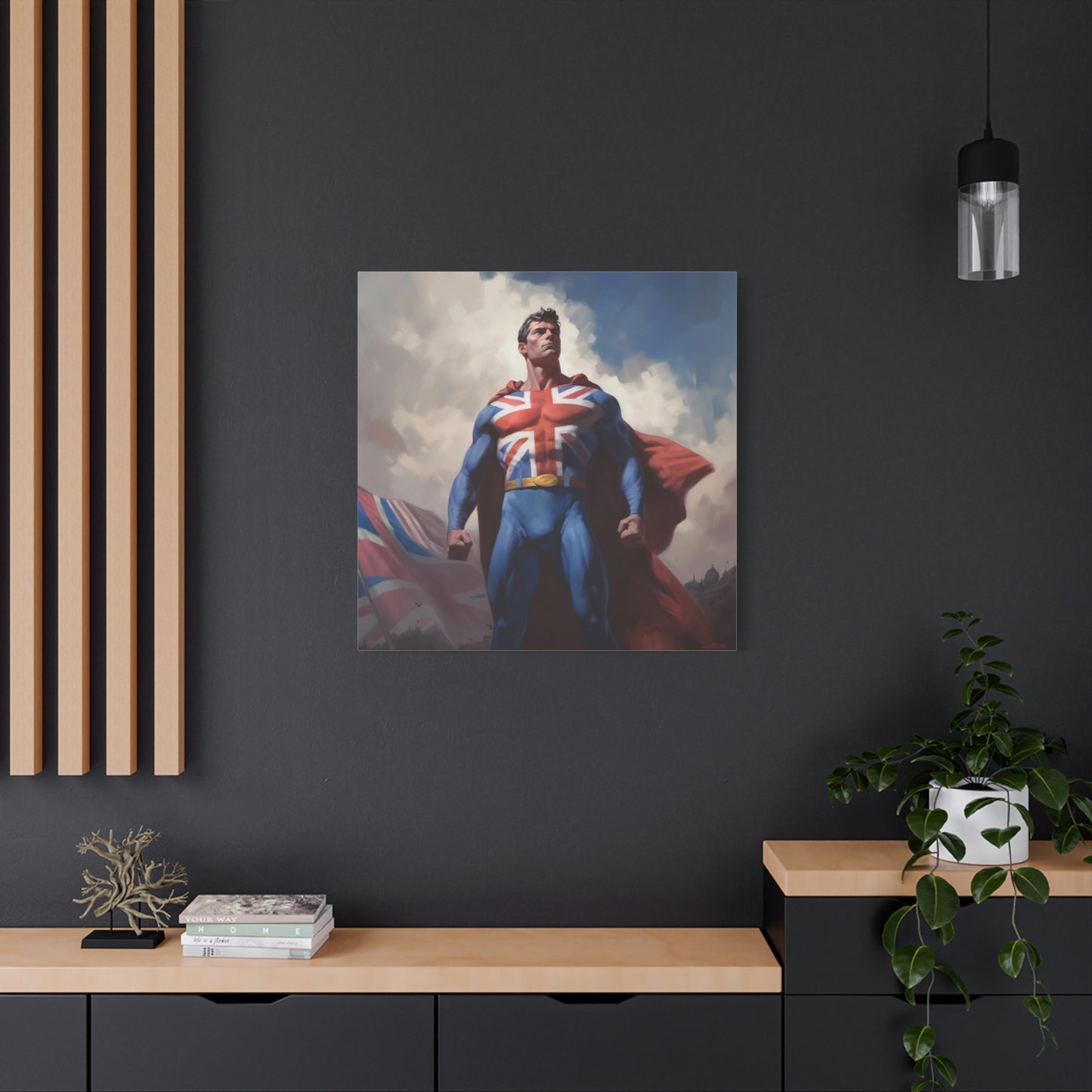 "Heroic Wall Art" - Framed Canvas Print Colourful Wall Art
