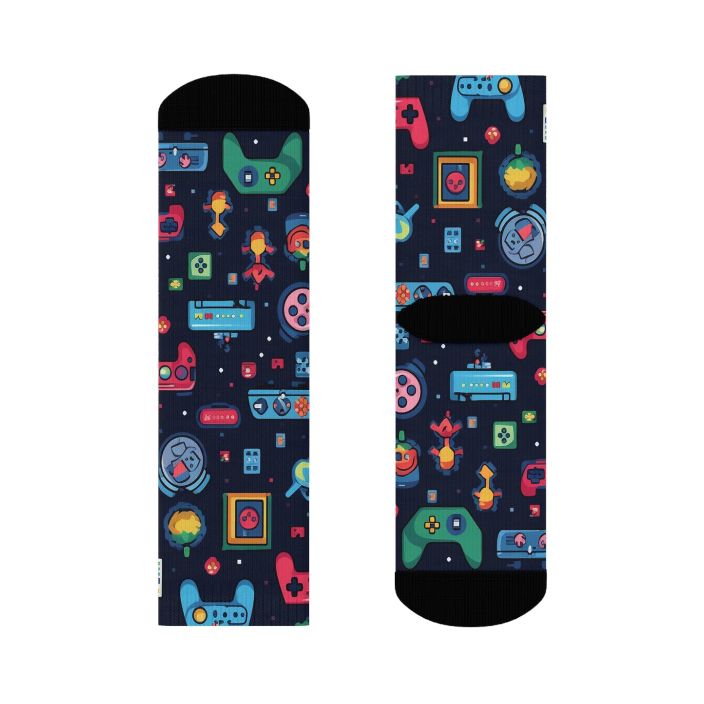 "Emojiful Crew Socks: Add a Pop of Fun to Your Step with Adorable Emoji and Patterned Designs!" - Men and Women Crew Socks Combed Athletic Sports Casual Classic