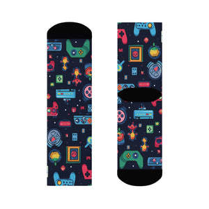 "Emojiful Crew Socks: Add a Pop of Fun to Your Step with Adorable Emoji and Patterned Designs!" - Men and Women Crew Socks Combed Athletic Sports Casual Classic