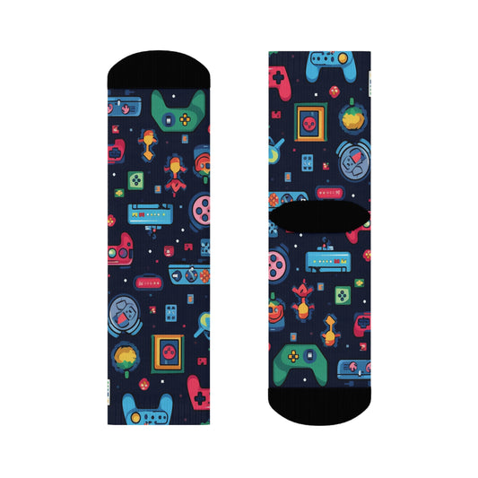 "Emojiful Crew Socks: Add a Pop of Fun to Your Step with Adorable Emoji and Patterned Designs!" - Men and Women Crew Socks Combed Athletic Sports Casual Classic