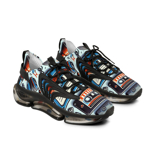 "Groove into Style with Our Retro Cassette and Music Themed Sports Sneaker!" - Shoes Athletic Tennis Sneakers Sports Walking Shoes