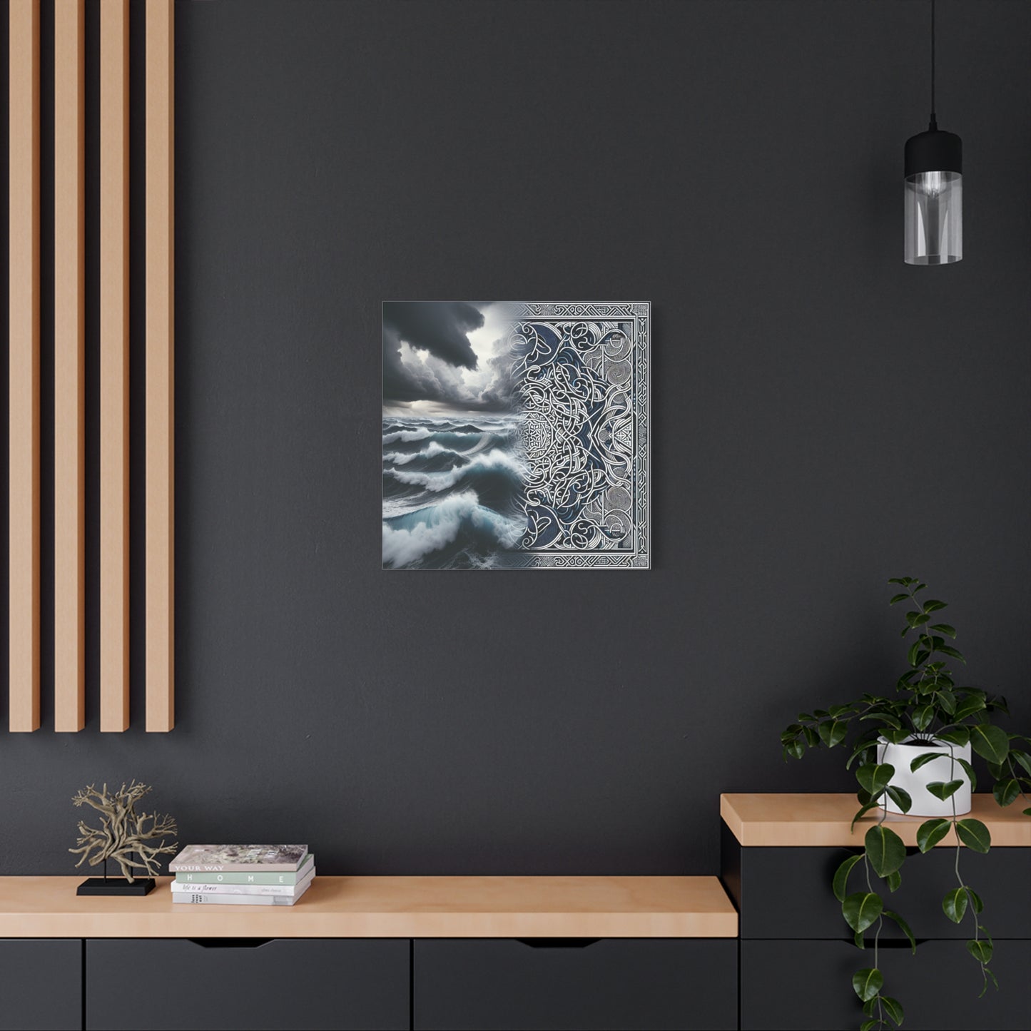 "Tempestuous Seascape"
"Islamic Geo Maze" - Framed Canvas Print Colourful Wall Art