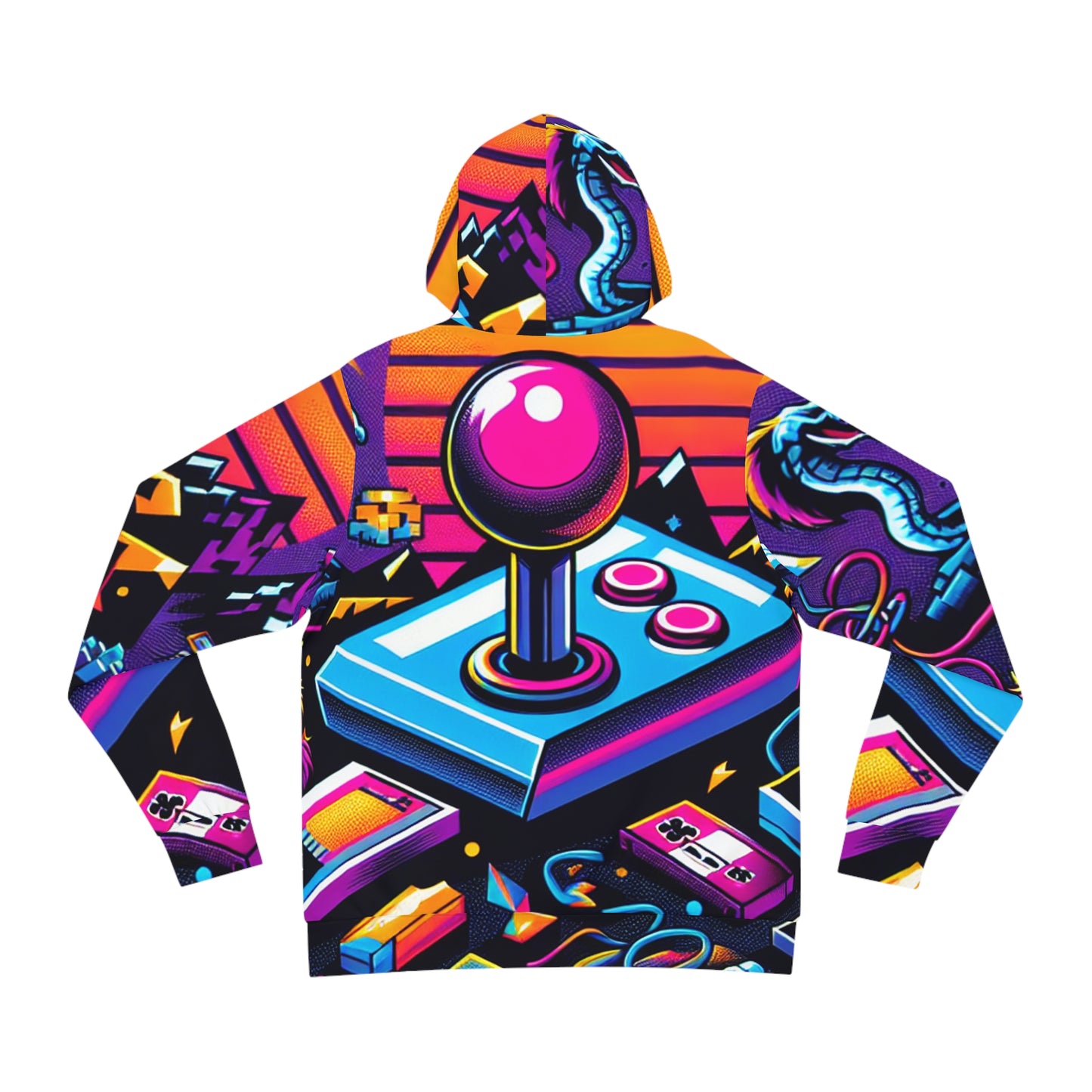 "Retro Arcade Coat" - Hoodies 3d Print Jumpers with Pockets Long Sleeve Sweatshirt Casual Streetwear