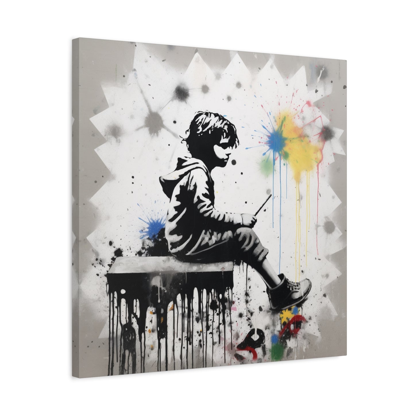 AI Banksy Fusion - Canvas
