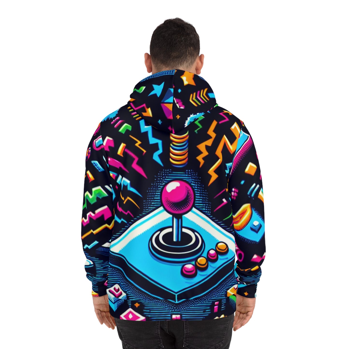 "Pixel Arcade Jacket" - Hoodies 3d Print Jumpers with Pockets Long Sleeve Sweatshirt Casual Streetwear