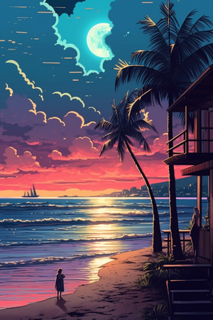 Beach Wanderer - canvas