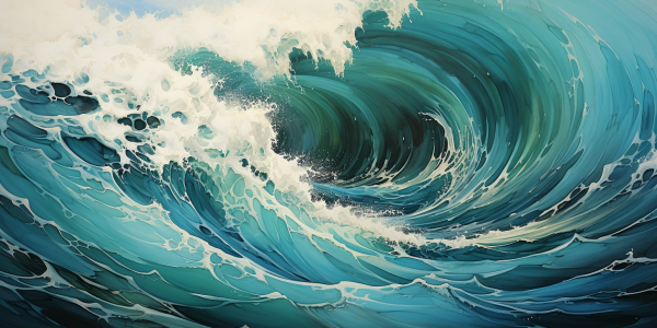 Marine Majesty - Framed 40X20 Cm / Folded Canvas