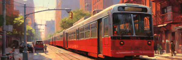 Urban Locomotion - Framed 60X20 Cm / Folded Canvas