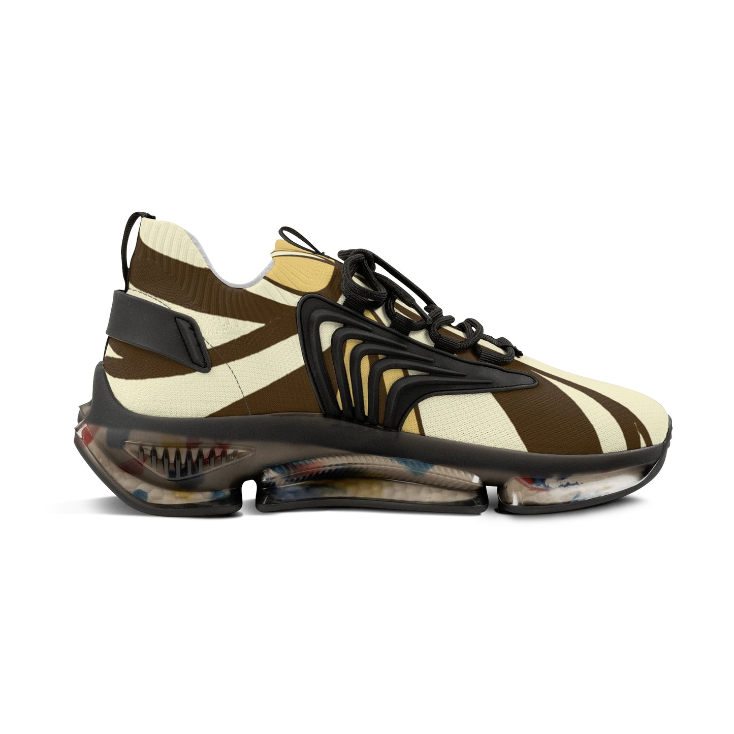 "Deco Dazzle: Metallic Accented Sports Sneaker with Art Deco-inspired Motifs" - Shoes Athletic Tennis Sneakers Sports Walking Shoes