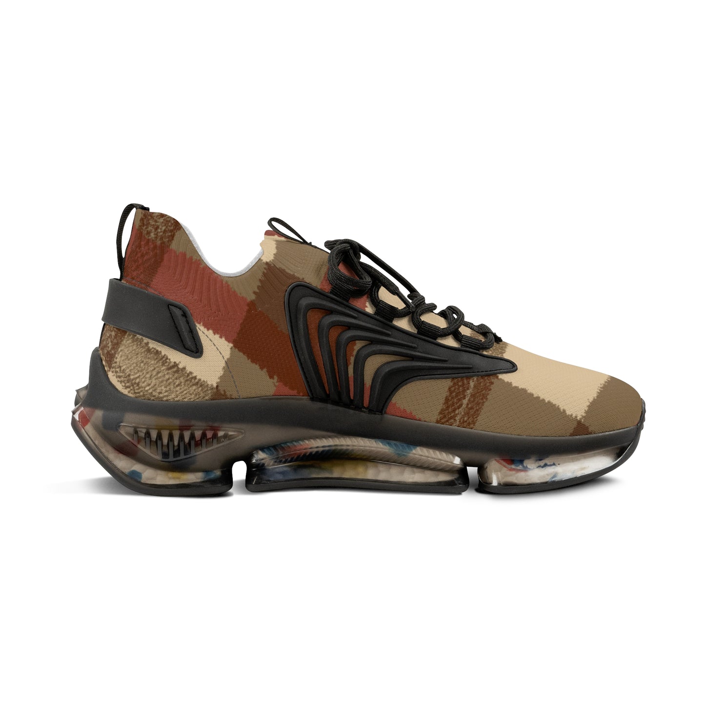 "Rustic Checkmate: The Ultimate Plaid-Inspired Sports Sneaker" - Shoes Athletic Tennis Sneakers Sports Walking Shoes