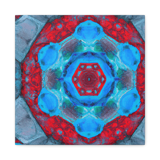 "Kaleidoscopic Dreamscape" - Framed Canvas Print Colourful Wall Art