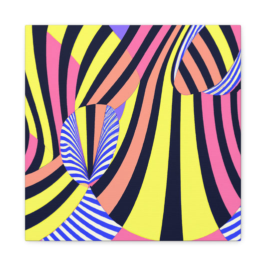 "Trippy Op Art" - Framed Canvas Print Colourful Wall Art