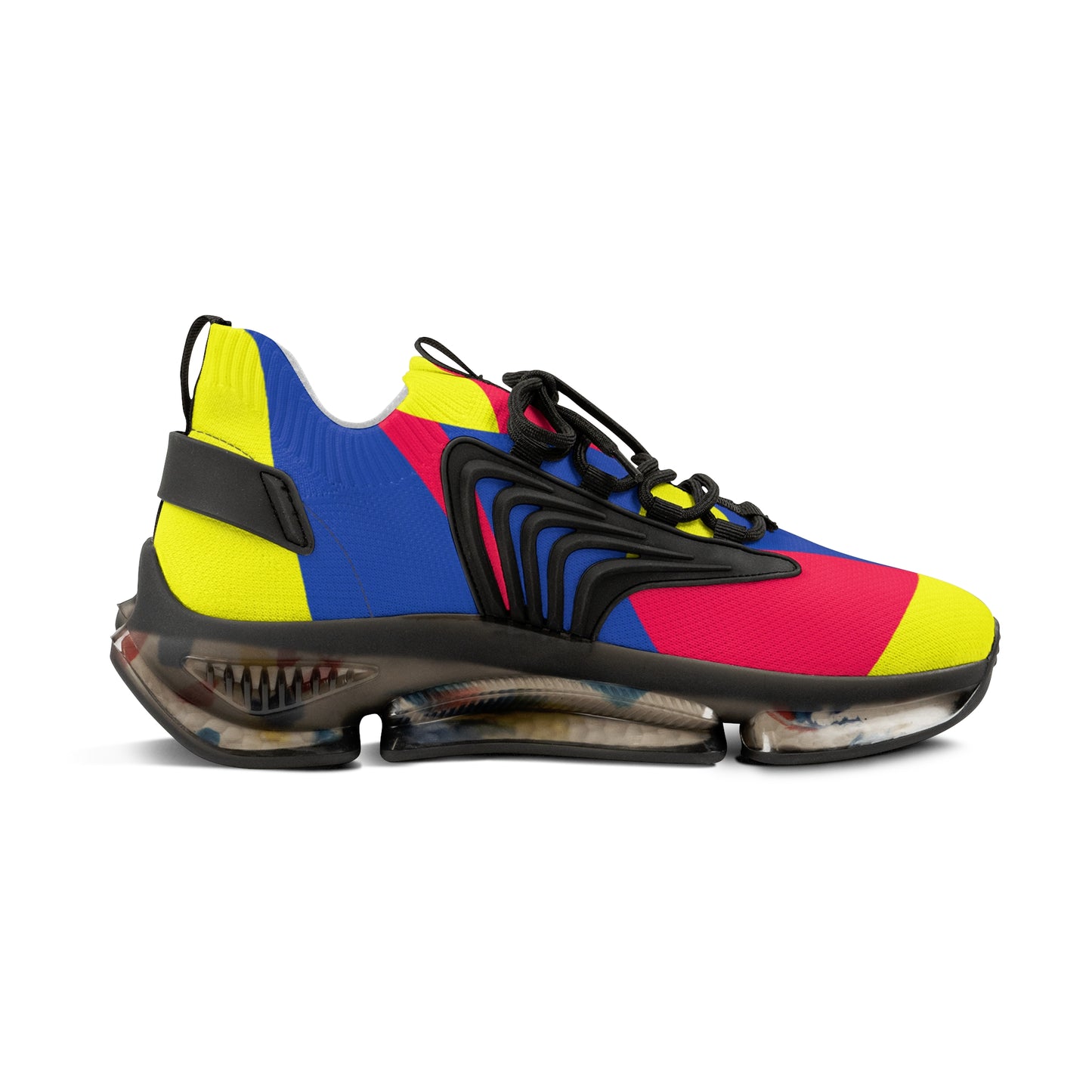 "Abstract Lines: A Bold Fusion of Simplicity and Style in our 3-Tone Sports Sneaker" - Shoes Athletic Tennis Sneakers Sports Walking Shoes