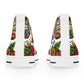 "Day of the Dead Delight High-Top Sneaker: A Vibrant Tribute to Mexican Traditions with Intricate Skull & Floral Motifs in Lively Red, Blue, Green, and - High Top Trainers Fashion Sneakers