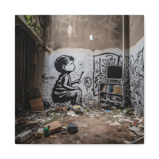 "AI Banksy Fusion" - Canvas