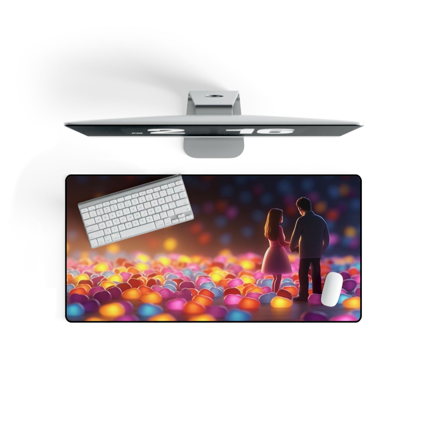 "Vibrant Workspace Pad" - Rectangular Large Extended Gaming Computer Mouse Pad