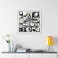"Gray Geometry Art" - Framed Canvas Print Colourful Wall Art