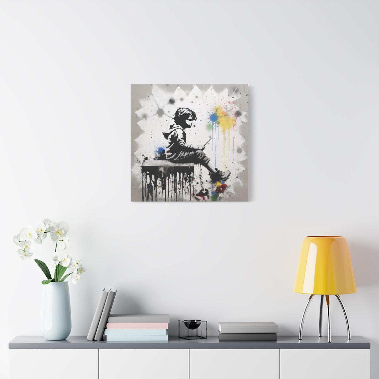 AI Banksy Fusion - Canvas