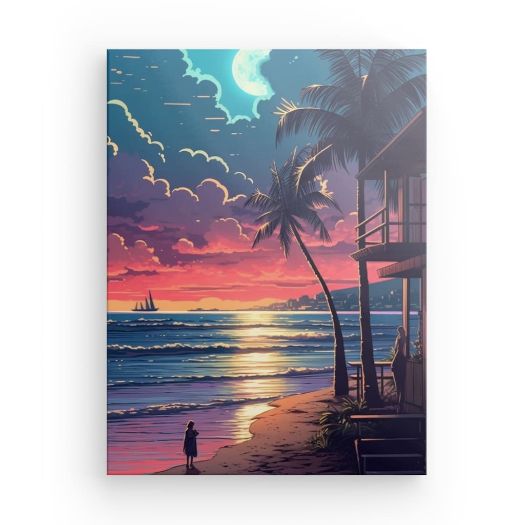 Beach Wanderer - Framed Canvas