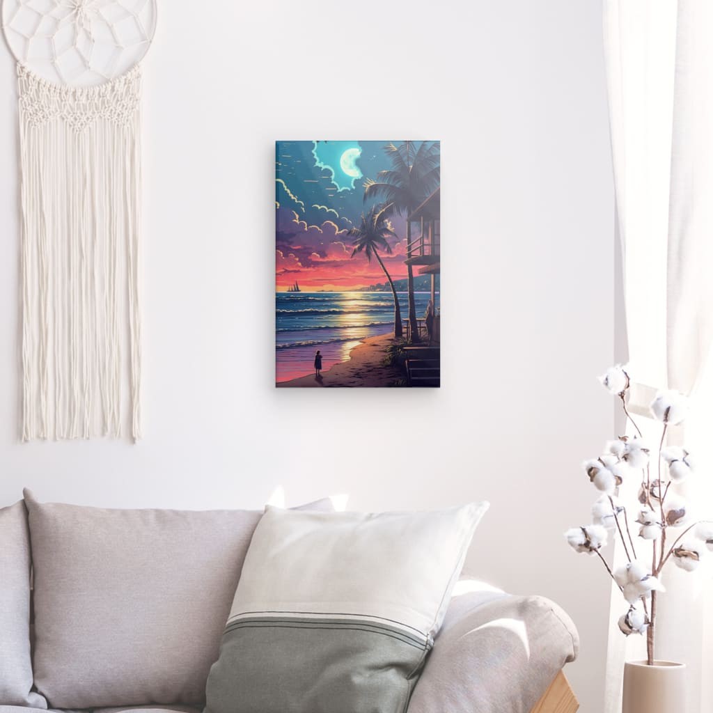 Beach Wanderer - Framed 75X50 Cm / Folded Canvas