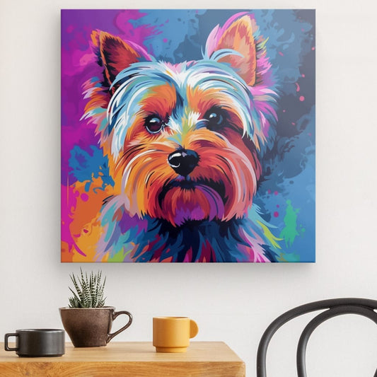 Vivid Canine Dream - Framed 60X60 Cm / Folded Canvas