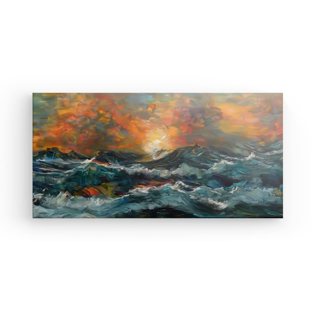 Wave Elegy - Framed Canvas
