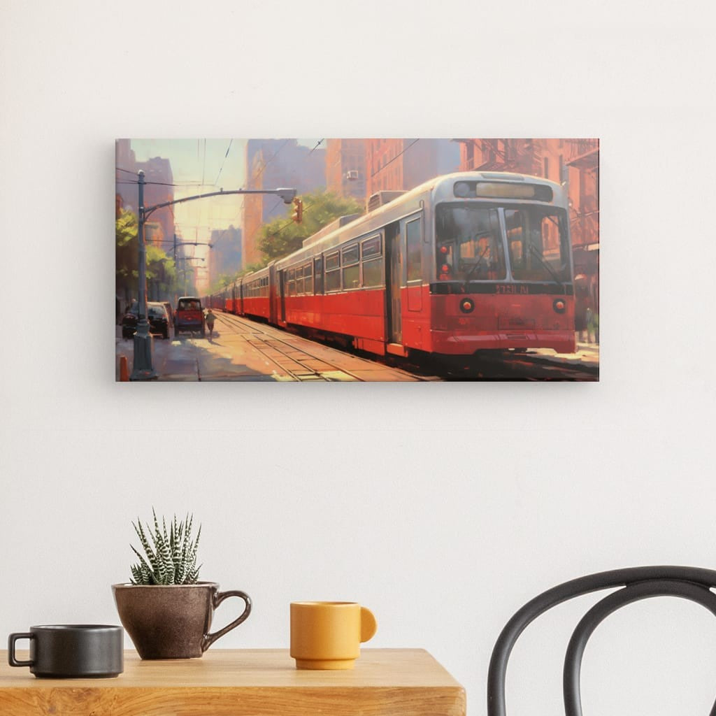 Urban Locomotion - Framed 60X30 Cm / Folded Canvas