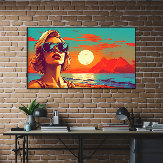 Sunset Glamour - Framed Canvas