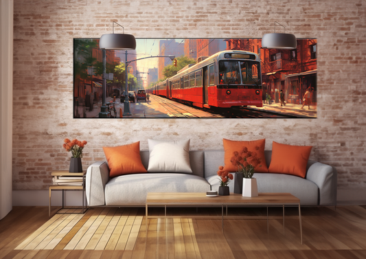 Urban Locomotion - Framed Canvas