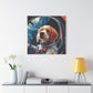 "Pawsome Space Art" - Framed Canvas Print Colourful Wall Art