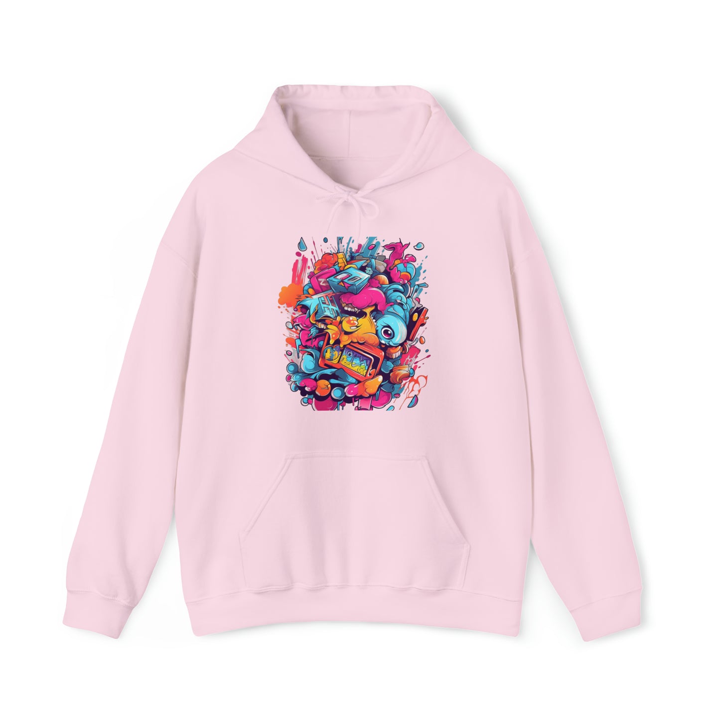 "Urban Graffiti Hoodie" - Pullover Hooded Sweatshirts Long Sleeve